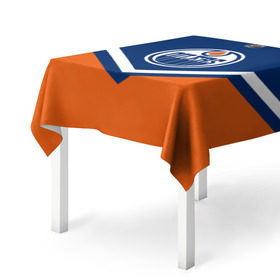 Скатерть 3D с принтом Edmonton Oilers в Екатеринбурге, 100% полиэстер (ткань не мнется и не растягивается) | Размер: 150*150 см | america | canada | hockey | nhl | usa | америка | детройт | канада | лед | нхл | ойлерз | сша | хоккей | эдмонтон