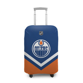 Чехол для чемодана 3D с принтом Edmonton Oilers в Екатеринбурге, 86% полиэфир, 14% спандекс | двустороннее нанесение принта, прорези для ручек и колес | america | canada | hockey | nhl | usa | америка | детройт | канада | лед | нхл | ойлерз | сша | хоккей | эдмонтон