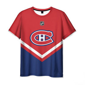 Мужская футболка 3D с принтом Montreal Canadiens в Екатеринбурге, 100% полиэфир | прямой крой, круглый вырез горловины, длина до линии бедер | america | canada | hockey | nhl | usa | америка | канада | канадиенс | лед | монреаль | нхл | сша | хоккей