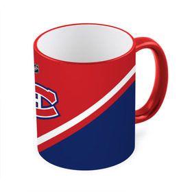 Кружка 3D с принтом Montreal Canadiens в Екатеринбурге, керамика | ёмкость 330 мл | america | canada | hockey | nhl | usa | америка | канада | канадиенс | лед | монреаль | нхл | сша | хоккей