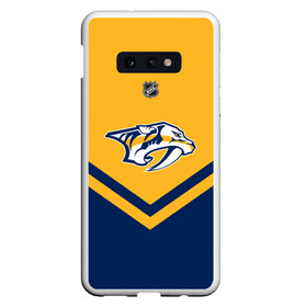 Чехол для Samsung S10E с принтом Nashville Predators в Екатеринбурге, Силикон | Область печати: задняя сторона чехла, без боковых панелей | Тематика изображения на принте: america | canada | hockey | nhl | usa | америка | канада | лед | нхл | нэшвилл | предаторз | сша | хоккей