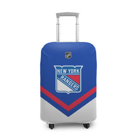 Чехол для чемодана 3D с принтом New York Rangers в Екатеринбурге, 86% полиэфир, 14% спандекс | двустороннее нанесение принта, прорези для ручек и колес | america | canada | hockey | nhl | usa | америка | канада | лед | нхл | нью йорк | рейнджерс | сша | хоккей