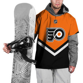 Накидка на куртку 3D с принтом Philadelphia Flyers в Екатеринбурге, 100% полиэстер |  | america | canada | hockey | nhl | usa | америка | канада | лед | нхл | сша | филадельфия | флайерз | хоккей