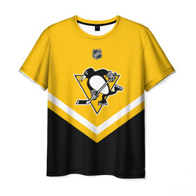Мужская футболка 3D с принтом Pittsburgh Penguins в Екатеринбурге, 100% полиэфир | прямой крой, круглый вырез горловины, длина до линии бедер | america | canada | hockey | nhl | usa | америка | канада | лед | нхл | пингвинз | питтсбург | сша | хоккей