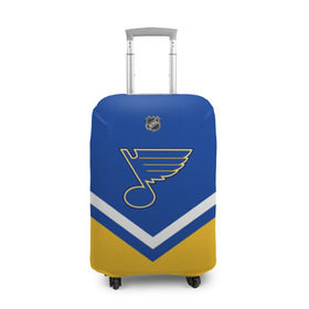 Чехол для чемодана 3D с принтом St. Louis Blues в Екатеринбурге, 86% полиэфир, 14% спандекс | двустороннее нанесение принта, прорези для ручек и колес | america | canada | hockey | nhl | usa | америка | блюз | канада | лед | нхл | сент луис | сша | хоккей