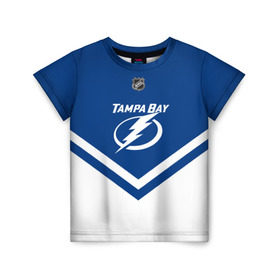 Детская футболка 3D с принтом Tampa Bay Lightning в Екатеринбурге, 100% гипоаллергенный полиэфир | прямой крой, круглый вырез горловины, длина до линии бедер, чуть спущенное плечо, ткань немного тянется | america | canada | hockey | nhl | usa | америка | бэй | канада | лайтнинг | лед | нхл | сша | тампа | хоккей