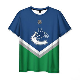 Мужская футболка 3D с принтом Vancouver Canucks в Екатеринбурге, 100% полиэфир | прямой крой, круглый вырез горловины, длина до линии бедер | Тематика изображения на принте: america | canada | hockey | nhl | usa | америка | ванкувер | канада | кэнакс | лед | нхл | сша | хоккей