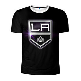 Мужская футболка 3D спортивная с принтом Los Angeles Kings в Екатеринбурге, 100% полиэстер с улучшенными характеристиками | приталенный силуэт, круглая горловина, широкие плечи, сужается к линии бедра | hockey | kings | los angeles | nhl | корона | нхл | хоккеист | хоккей