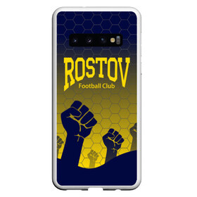 Чехол для Samsung Galaxy S10 с принтом Rostov Football club в Екатеринбурге, Силикон | Область печати: задняя сторона чехла, без боковых панелей | Тематика изображения на принте: дону | на | ростов | ростов на дону