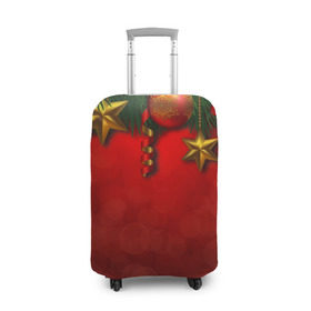 Чехол для чемодана 3D с принтом Новый год в Екатеринбурге, 86% полиэфир, 14% спандекс | двустороннее нанесение принта, прорези для ручек и колес | christmas | новогодний | рождество | украшения