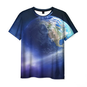 Мужская футболка 3D с принтом Космос в Екатеринбурге, 100% полиэфир | прямой крой, круглый вырез горловины, длина до линии бедер | luxury | premium | vip | космос | премиум | эксклюзив