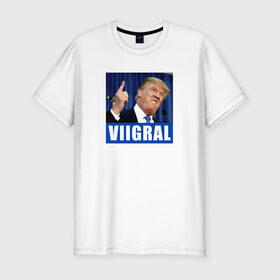 Мужская футболка премиум с принтом Трамп 1 в Екатеринбурге, 92% хлопок, 8% лайкра | приталенный силуэт, круглый вырез ворота, длина до линии бедра, короткий рукав | america | donald | trump | usa | америка | дональд | трамп