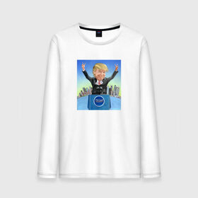 Мужской лонгслив хлопок с принтом Трамп 3 в Екатеринбурге, 100% хлопок |  | Тематика изображения на принте: america | donald | trump | usa | америка | дональд | трамп