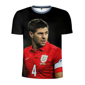 Мужская футболка 3D спортивная с принтом Steven Gerrard в Екатеринбурге, 100% полиэстер с улучшенными характеристиками | приталенный силуэт, круглая горловина, широкие плечи, сужается к линии бедра | england national team | premier league | steven gerrard | англия | ливерпуль | стивен джеррард | футбол