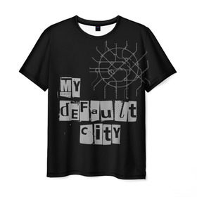 Мужская футболка 3D с принтом Default City в Екатеринбурге, 100% полиэфир | прямой крой, круглый вырез горловины, длина до линии бедер | default | lifestyle | moscow | город | москва | стиль