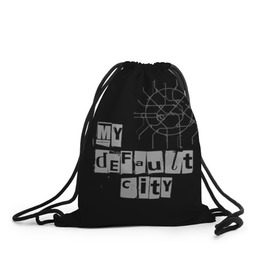 Рюкзак-мешок 3D с принтом Default City в Екатеринбурге, 100% полиэстер | плотность ткани — 200 г/м2, размер — 35 х 45 см; лямки — толстые шнурки, застежка на шнуровке, без карманов и подкладки | default | lifestyle | moscow | город | москва | стиль