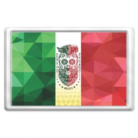 Магнит 45*70 с принтом Мексика в Екатеринбурге, Пластик | Размер: 78*52 мм; Размер печати: 70*45 | Тематика изображения на принте: мексика | флаг | череп