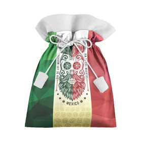 Подарочный 3D мешок с принтом Мексика в Екатеринбурге, 100% полиэстер | Размер: 29*39 см | Тематика изображения на принте: мексика | флаг | череп