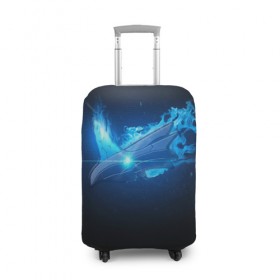 Чехол для чемодана 3D с принтом Anivia Logo в Екатеринбурге, 86% полиэфир, 14% спандекс | двустороннее нанесение принта, прорези для ручек и колес | anivia | league of legends | анивия | лига легенд