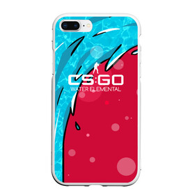 Чехол для iPhone 7Plus/8 Plus матовый с принтом csgo - Water Elemental glock-18 style (Водяной) в Екатеринбурге, Силикон | Область печати: задняя сторона чехла, без боковых панелей | Тематика изображения на принте: cs | csgo | dragon | elemental | tatoo | water | водяной | го | кс