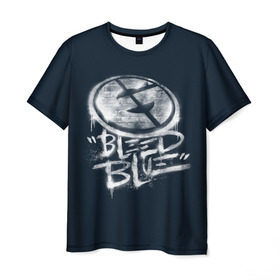 Мужская футболка 3D с принтом Bleed Blue в Екатеринбурге, 100% полиэфир | прямой крой, круглый вырез горловины, длина до линии бедер | dota | evil geniuses | international | team | ti5 | дота | злые гении | интернешнл