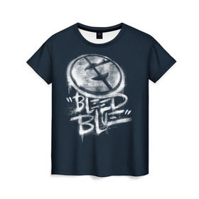 Женская футболка 3D с принтом Bleed Blue в Екатеринбурге, 100% полиэфир ( синтетическое хлопкоподобное полотно) | прямой крой, круглый вырез горловины, длина до линии бедер | dota | evil geniuses | international | team | ti5 | дота | злые гении | интернешнл