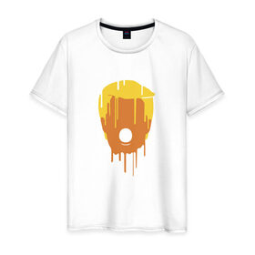 Мужская футболка хлопок с принтом Дональд Трамп в Екатеринбурге, 100% хлопок | прямой крой, круглый вырез горловины, длина до линии бедер, слегка спущенное плечо. | 