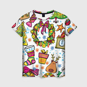 Женская футболка 3D с принтом Наступающий 2017 год в Екатеринбурге, 100% полиэфир ( синтетическое хлопкоподобное полотно) | прямой крой, круглый вырез горловины, длина до линии бедер | 2017 | год | зима | новинки | новый | петух | популярное | праздник | символ | снег
