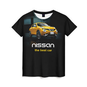 Женская футболка 3D с принтом Nissan the best car в Екатеринбурге, 100% полиэфир ( синтетическое хлопкоподобное полотно) | прямой крой, круглый вырез горловины, длина до линии бедер | Тематика изображения на принте: nissan | авто | автомобиль | водитель | машина | ниссан | тачка