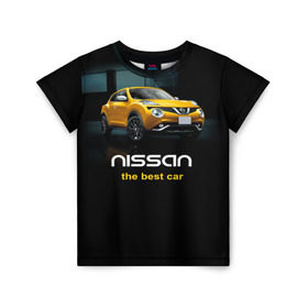Детская футболка 3D с принтом Nissan the best car в Екатеринбурге, 100% гипоаллергенный полиэфир | прямой крой, круглый вырез горловины, длина до линии бедер, чуть спущенное плечо, ткань немного тянется | Тематика изображения на принте: nissan | авто | автомобиль | водитель | машина | ниссан | тачка