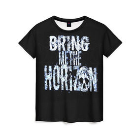 Женская футболка 3D с принтом Bring Me The Horizon в Екатеринбурге, 100% полиэфир ( синтетическое хлопкоподобное полотно) | прямой крой, круглый вырез горловины, длина до линии бедер | bmth | bring me | bring me the horizon | bring me the horizont | doomed | бринг ми | бринг ми зе | бринг ми зе хоризон