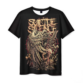 Мужская футболка 3D с принтом Suicide Silence в Екатеринбурге, 100% полиэфир | прямой крой, круглый вырез горловины, длина до линии бедер | Тематика изображения на принте: 
