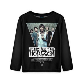 Детский лонгслив 3D с принтом Bring Me The Horizon в Екатеринбурге, 100% полиэстер | длинные рукава, круглый вырез горловины, полуприлегающий силуэт
 | bmth | bring me | bring me the horizon | bring me the horizont | doomed | бринг ми | бринг ми зе | бринг ми зе хоризон