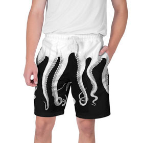 Мужские шорты 3D с принтом Octopus в Екатеринбурге,  полиэстер 100% | прямой крой, два кармана без застежек по бокам. Мягкая трикотажная резинка на поясе, внутри которой широкие завязки. Длина чуть выше колен | octopus