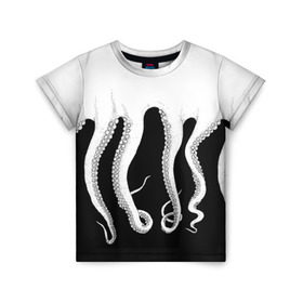 Детская футболка 3D с принтом Octopus в Екатеринбурге, 100% гипоаллергенный полиэфир | прямой крой, круглый вырез горловины, длина до линии бедер, чуть спущенное плечо, ткань немного тянется | Тематика изображения на принте: octopus