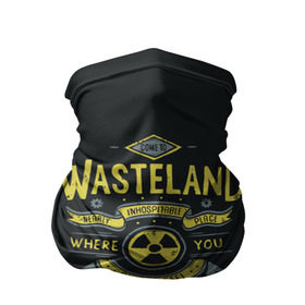 Бандана-труба 3D с принтом Come to Wasteland в Екатеринбурге, 100% полиэстер, ткань с особыми свойствами — Activecool | плотность 150‒180 г/м2; хорошо тянется, но сохраняет форму | atom | bomb | boy | fallout | radioactive | vault | wasteland | атом | бой | бомба | волт | мальчик | радиация | фоллаут | ядерная