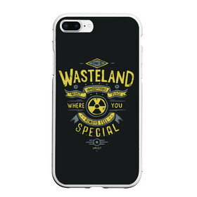 Чехол для iPhone 7Plus/8 Plus матовый с принтом Come to Wasteland в Екатеринбурге, Силикон | Область печати: задняя сторона чехла, без боковых панелей | Тематика изображения на принте: atom | bomb | boy | fallout | radioactive | vault | wasteland | атом | бой | бомба | волт | мальчик | радиация | фоллаут | ядерная