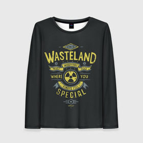 Женский лонгслив 3D с принтом Come to Wasteland в Екатеринбурге, 100% полиэстер | длинные рукава, круглый вырез горловины, полуприлегающий силуэт | atom | bomb | boy | fallout | radioactive | vault | wasteland | атом | бой | бомба | волт | мальчик | радиация | фоллаут | ядерная