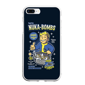 Чехол для iPhone 7Plus/8 Plus матовый с принтом Nuka Bombs в Екатеринбурге, Силикон | Область печати: задняя сторона чехла, без боковых панелей | atom | bomb | boy | fallout | radioactive | vault | wasteland | атом | бой | бомба | волт | мальчик | радиация | фоллаут | ядерная