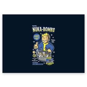 Поздравительная открытка с принтом Nuka Bombs в Екатеринбурге, 100% бумага | плотность бумаги 280 г/м2, матовая, на обратной стороне линовка и место для марки
 | atom | bomb | boy | fallout | radioactive | vault | wasteland | атом | бой | бомба | волт | мальчик | радиация | фоллаут | ядерная
