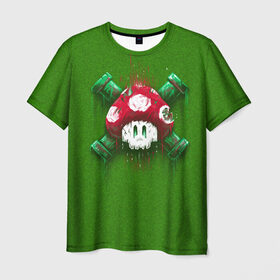 Мужская футболка 3D с принтом Mario Mushroom в Екатеринбурге, 100% полиэфир | прямой крой, круглый вырез горловины, длина до линии бедер | 8 bit | 8 бит | nintendo | гриб | нинтендо