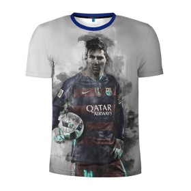 Мужская футболка 3D спортивная с принтом Lionel Messi в Екатеринбурге, 100% полиэстер с улучшенными характеристиками | приталенный силуэт, круглая горловина, широкие плечи, сужается к линии бедра | лионель | месси