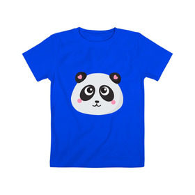 Детская футболка хлопок с принтом Милая пандочка в Екатеринбурге, 100% хлопок | круглый вырез горловины, полуприлегающий силуэт, длина до линии бедер | милая | мордочка | панда