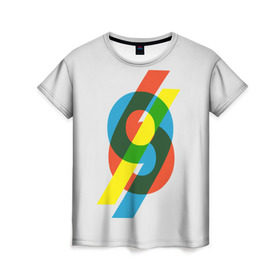 Женская футболка 3D с принтом 69 в Екатеринбурге, 100% полиэфир ( синтетическое хлопкоподобное полотно) | прямой крой, круглый вырез горловины, длина до линии бедер | math | number | retro | алгебра | математика | ностальгия | ретро | цифра | число