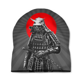 Шапка 3D с принтом Мертвый самурай в Екатеринбурге, 100% полиэстер | универсальный размер, печать по всей поверхности изделия | Тематика изображения на принте: bone | japan | samurai | skelet | skull | warrior | воин | катана | кости | меч | самурай | скелет | череп | япония