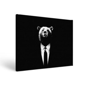 Холст прямоугольный с принтом Медведь бизнесмен в Екатеринбурге, 100% ПВХ |  | animal | bear | beast | business | suit | бизнес | джентльмен | животное | зверь | медведь | смокинг