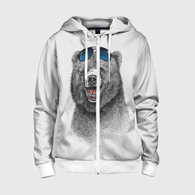 Детская толстовка 3D на молнии с принтом Счастливый медведь в Екатеринбурге, 100% полиэстер |  манжеты и пояс оформлены широкой мягкой резинкой, двухслойный капюшон со шнурком для регулировки, спереди карманы и застежка-молния
 | animal | bear | beast | fashion | funny | животное | зверь | медведь | мода | радость | счастье