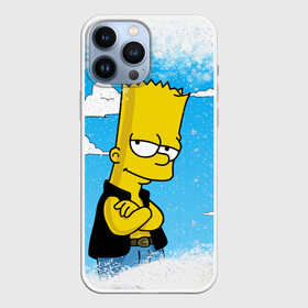 Чехол для iPhone 13 Pro Max с принтом Симпсоны новогодние 1 в Екатеринбурге,  |  | simpsons | барт | барт симпсон | гомер | гомер симпсон | новый год | симпсоны | снег | снежинки