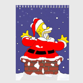 Скетчбук с принтом Симпсоны новогодние 4 в Екатеринбурге, 100% бумага
 | 48 листов, плотность листов — 100 г/м2, плотность картонной обложки — 250 г/м2. Листы скреплены сверху удобной пружинной спиралью | Тематика изображения на принте: simpsons | барт | барт симпсон | гомер | гомер симпсон | новый год | симпсоны | снег | снежинки