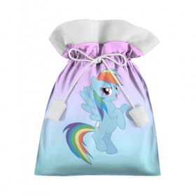 Подарочный 3D мешок с принтом Rainbowdash в Екатеринбурге, 100% полиэстер | Размер: 29*39 см | Тематика изображения на принте: mlp | pony | rainbowdash | raindbow dash | пони